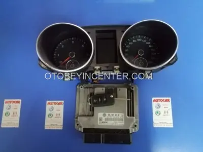 03L907309R 5K0920872A 03L906018AT Golf 6 2.0 TDI İmmobilizer Set ECU Key Set