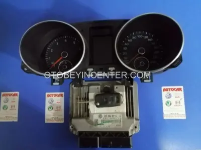 03C906027G 03C906027BA 5K0920870DX Volkswagen Golf İmmobilizer Set Golf6 ECU Key Set
