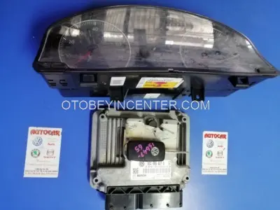 03C906027BA 03C906027G 1K0920864A Volkswagen Golf Jetta İmmobilizer Set Golf ECU Key Set