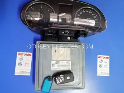 03L906023BB 6R0920861F Volkswagen Polo 1.6 TDI İmmobilizer Set Polo ECU Key Set