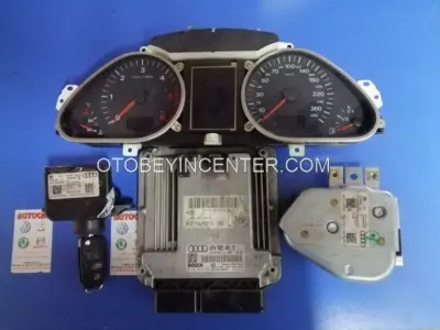 4F0907401B 4F0910402L 4F0905852B 4F0910852 4F0909131E 4F0910131E Audi A6 İmmobilizer Set Audi A6 ECU Key Set