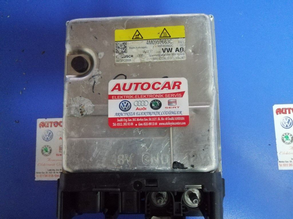 4m0959663c audi a4 a5 a7 q7 q8 voltaj konvektörü voltaj kontrol ünitesi 48 volt